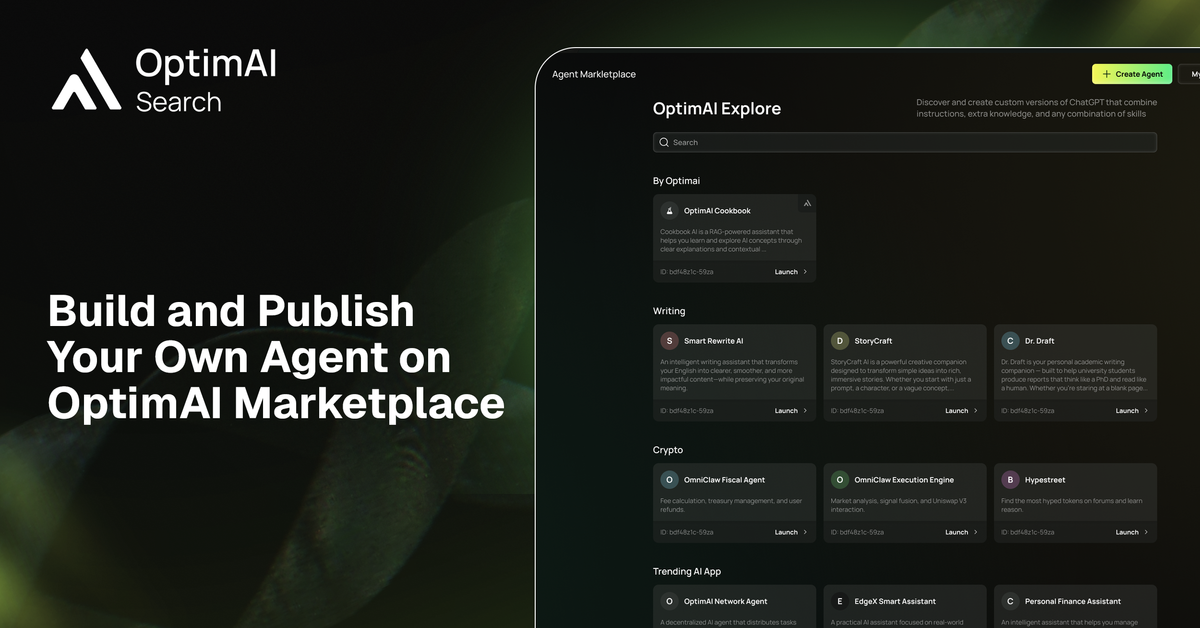 Designing Intelligence: A Guide to Building Agents on OptimAI
